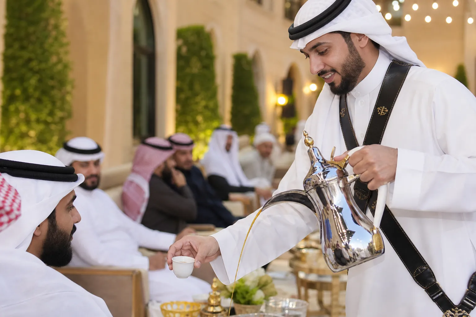 قهوجي وصباب في الرياض: ضيافة مرتبة من أول فنجان إلى ختام المناسبة